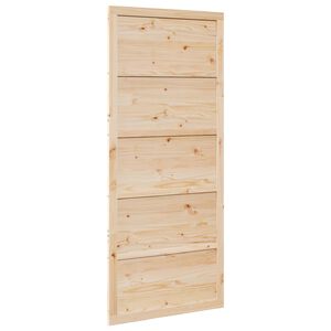 vidaXL باب حظيرة 80 x 2.5 x 208 سم خشب صنوبر صلب طبيعي