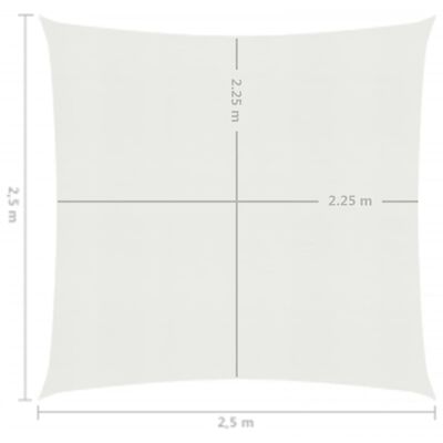 vidaXL مظلة شراعية 160 جم/م² أبيض 2.5×2.5 م HDPE