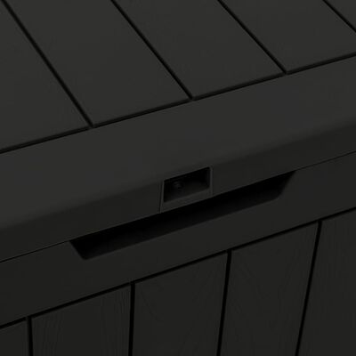 vidaXL صندوق تخزين للحديقة لون أسود 53x43x55,5 سم بولي بروبيلين