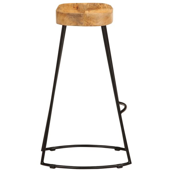 vidaXL كراسي بار 2 ق خشب مانجو صلب