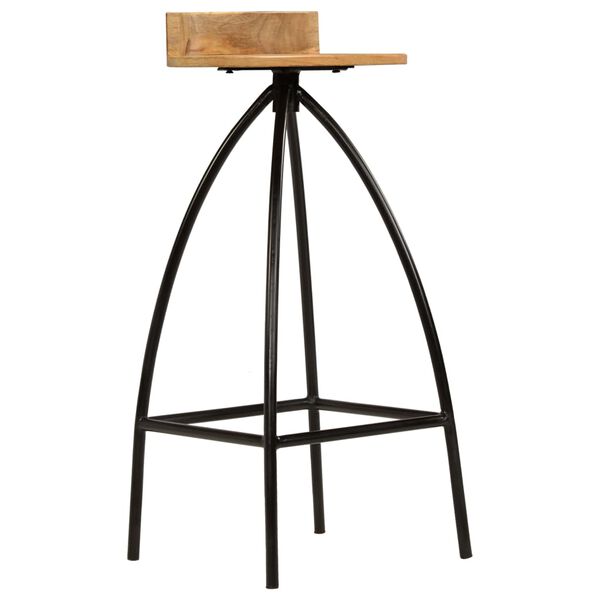 vidaXL كراسي بار 2 ق خشب مانجو صلب