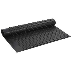vidaXL ورقة تصريف مضلعة أسود 1 x 20 m HDPE