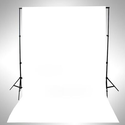 vidaXL ستارة خلفية التصوير قطن أبيض 500×300 سم