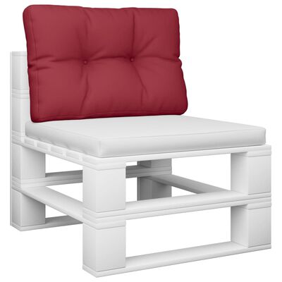 vidaXL وسادة أريكة طبلية أحمر خمري 60×40×10 سم