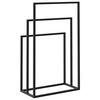 vidaXL حامل مناشف قائم بذاته لون أسود 79x24x48 سم حديد