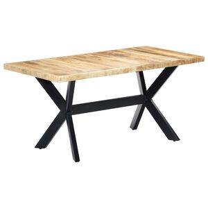 vidaXL طاولة طعام160&times;80&times;75 سم خشب مانجو صلب خشن