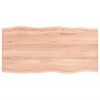 vidaXL سطح طاولة لون بني فاتح 2x40x80 سم خشب صنوبر صلب معالج وحواف خام