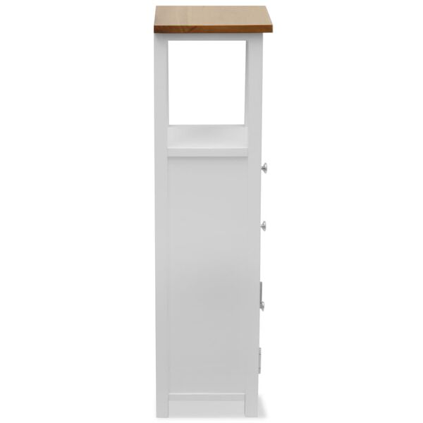 vidaXL خزانة أدراج طويلة 26&times;26&times;94 سم خشب بلوط صلب