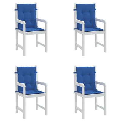vidaXL وسائد كرسي حديقة 4 ق أزرق ملكي 100×50×3 سم