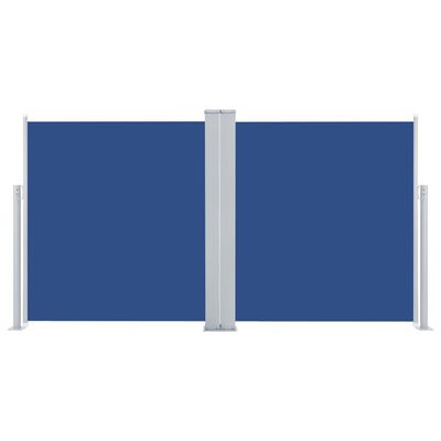 vidaXL مظلة جانبية قابلة للسحب أزرق 100×600 سم