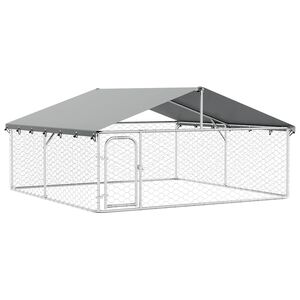 vidaXL منزل كلب خارجي مع سقف 150x300x300 سم