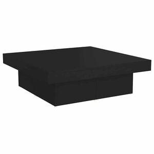vidaXL طاولة قهوة 28x90x90 سم خشب صناعي أسود