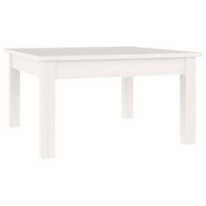 vidaXL طاولة قهوة بيضاء 55&times;55&times;30 سم من خشب الصنوبر الصلب