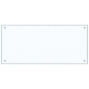 vidaXL لوح باكسبلاش شفاف للمطبخ 90&times;40 سم زجاج مقسّى