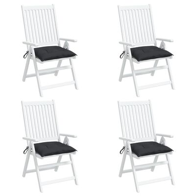 vidaXL وسائد كرسي 4 ق أسود 50×50×7 سم قماش
