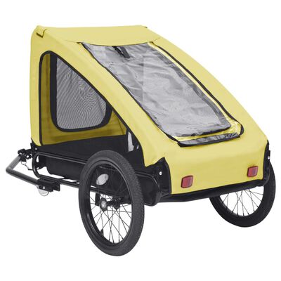 vidaXL عربة دراجة للحيوانات الأليفة أصفر وأسود