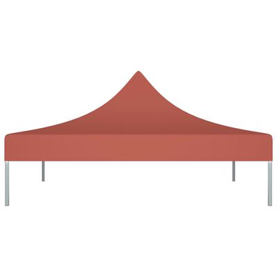vidaXL سقف خيمة حفلات 2×2 م قرميدي 270 جم/م²