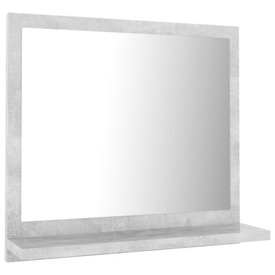 vidaXL مرآة حمام رمادي أسمنتي 40×10.5×37 سم خشب حبيبي