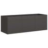 vidaXL وعاء زرع أسود 120x40x40 سم من الفولاذ المدلفن على البارد