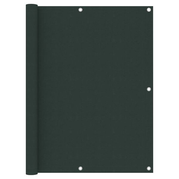 vidaXL ساتر شرفة أخضر داكن 120×600 سم قماش أكسفورد