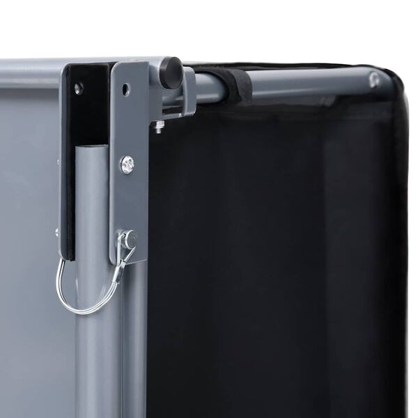 vidaXL عربة دراجة أسود ورمادي 65 كجم