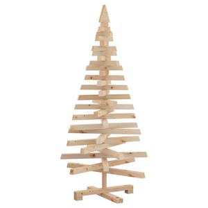 vidaXL أشجار عيد الميلاد مع حامل طبيعي 120 cm solid pine wood