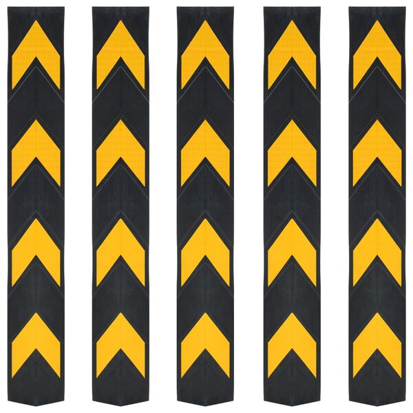 vidaXL واقيات زوايا عاكسة 5 ق مطاط 80 سم