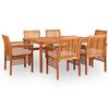 vidaXL 7 Piece Outdoor Dining Set with Cushions Solid Acacia Wood - Untranslated