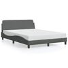 vidaXL إطار سرير "Dover" رمادي داكن 120&times;200 سم من القماش