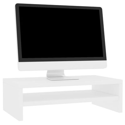 vidaXL حامل شاشة أبيض 42×24×13 سم خشب مضغوط