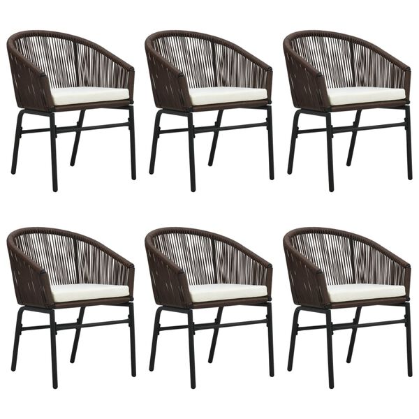 vidaXL عدد 7 قطع طقم سفرة حديقة بني