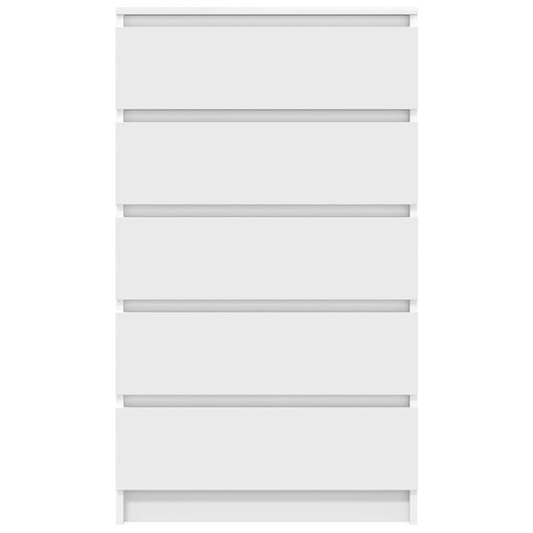 خزانة أدراج VidaXL بيضاء 60x36x103 سم، خشب صناعي