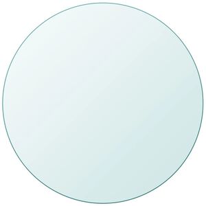 vidaXL سطح طاولة زجاج مقوى دائري 900 ملم