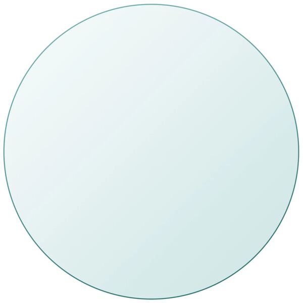vidaXL سطح طاولة زجاج مقوى دائري 900 ملم