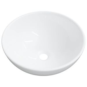 vidaXL حوض غسيل أبيض من السيراميك، 28&times;28&times;10 سم