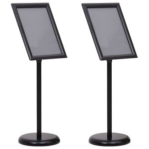 vidaXL حاملات الملصقات 2 pcs أسود 45 &times; 32.7 &times; 108 سم ألومنيوم