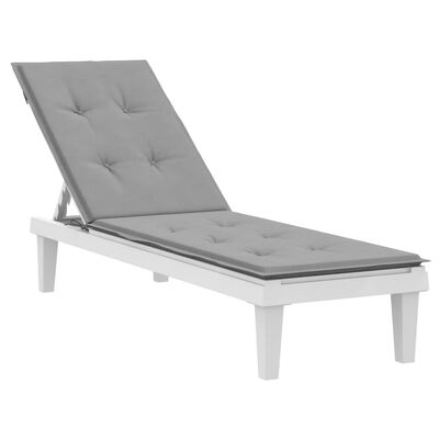 vidaXL وسادة كرسي شاطئ رمادي (75 + 105)4x50x سم