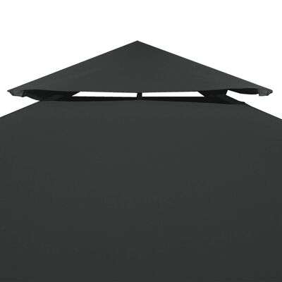 vidaXL سقف مظلة علوي ذو طبقتين 310 جرام/ م² 4×3 م أنثراسيت