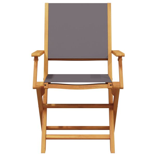 vidaXL طقم بيسترو 3 قطع قماش أنثراسيت وخشب صلب