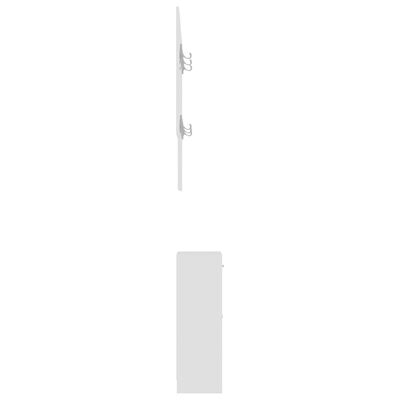 vidaXL وحدة خزانة مدخل أبيض 100×25×76.5 سم خشب صناعي
