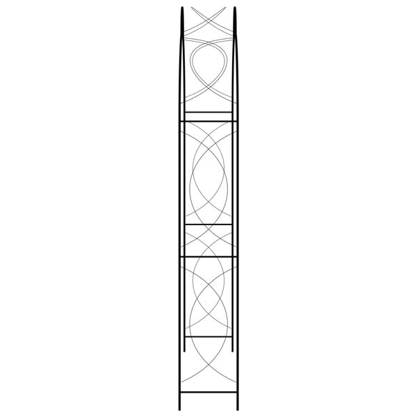 vidaXL قوس حديقة أسود 150×34×240 سم حديد