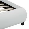 vidaXL إطار سرير مع ضوء LED أبيض جلد صناعي 200x90 سم