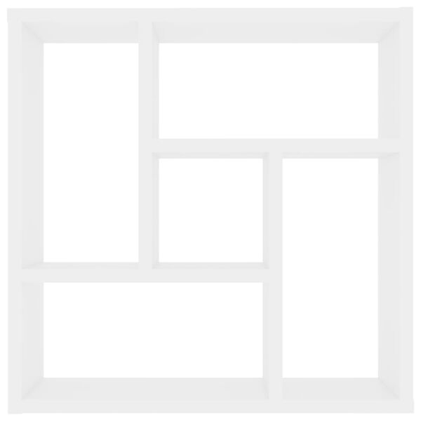 vidaXL رف جداري أبيض 45.1×16×45.1 سم خشب صناعي