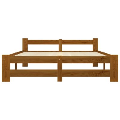 vidaXL إطار سرير بني عسلي خشب صنوبر صلب 180×200 سم