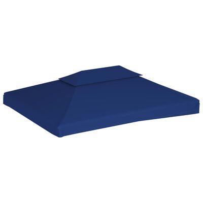 vidaXL سقف مظلة علوي ذو طبقتين 310 جم/ م² 4×3 م أزرق