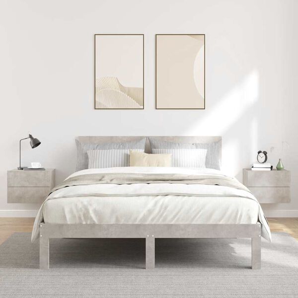 vidaXL خزانات جانب السرير 2 ق لون رمادي اسمنتي 40&times;30&times;30 سم خشب صناعي