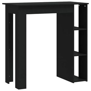 vidaXL طاولة بار ورف 103,5x50x102 سم خشب صناعي أسود