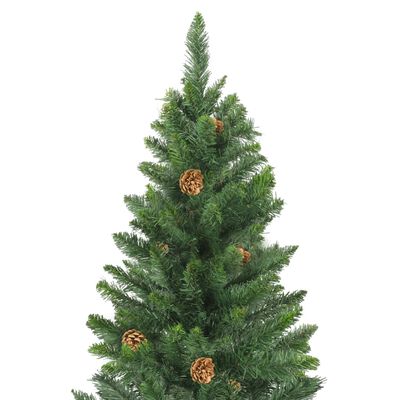 vidaXL شجرة كريسماس صناعية مع أكواز صنوبر أخضر 150 سم