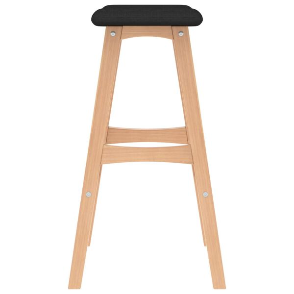 vidaXL مقاعد بار 2 ق قماش أسود