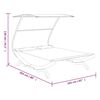 vidaXL سرير استرخاء خارجي ومظلة 138x203x165 سم خشب صلب منحني أنثراسيت